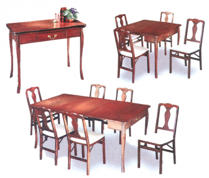3 in 1 Bridge Table: Bridge Table, Console and Dining Table All-in-One, Cherry Wood Finish (Table On main image